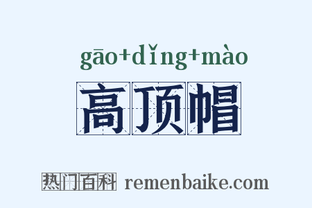 高顶帽是什么意思的图片